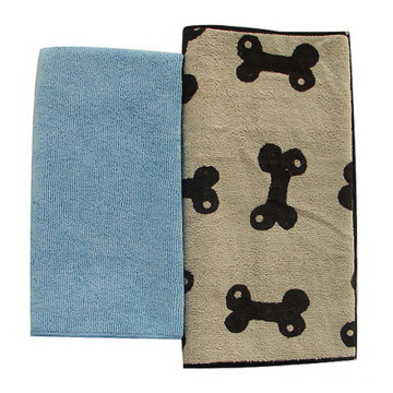 Serviette en microfibre ultra douce avec motif animal de compagnie (MPT-9001)